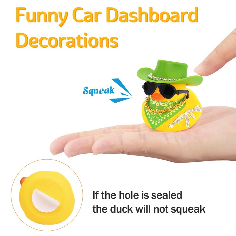 wonuu Rubber Duck Car Ornaments Duck Car Dashboard Decorations for