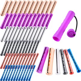 Hair Perm Rods Set, Plastic Hair Perm Rods Long Variety Perm Rods Pink Hair Curling Roller Rods for Women Girls Hair Hairdressing Styling Tools, 6 Sizes and 6 Colors(72 Pieces)