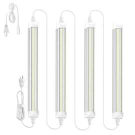 ONLYLUX LED Shop Lights for Garage Workshop, Super Brightness 6500K 25W Daylight 3750LM, Plug and Play, Linkable T8 Tube Fixtures, Utility Shop Light (4 Pack)