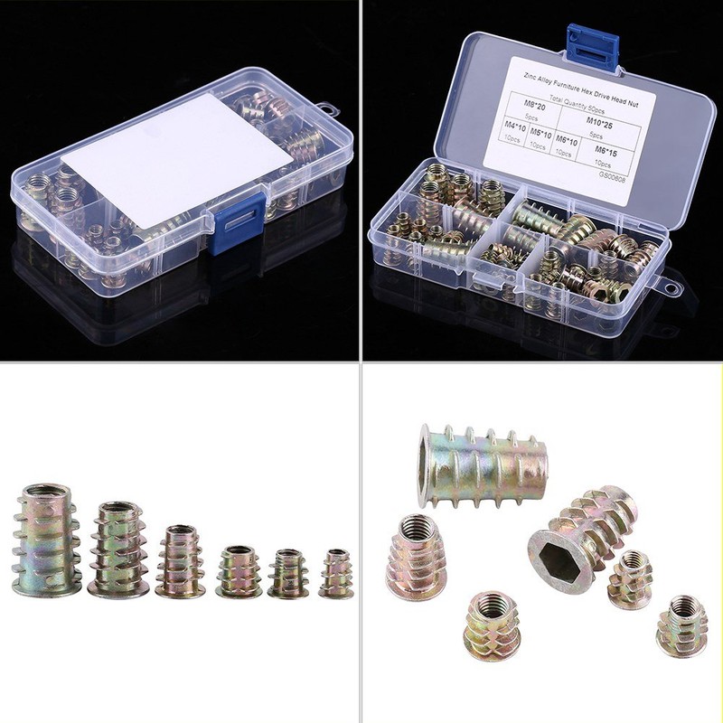Inserto Roscado, 50 Piezas M4 / M5 / M6 /