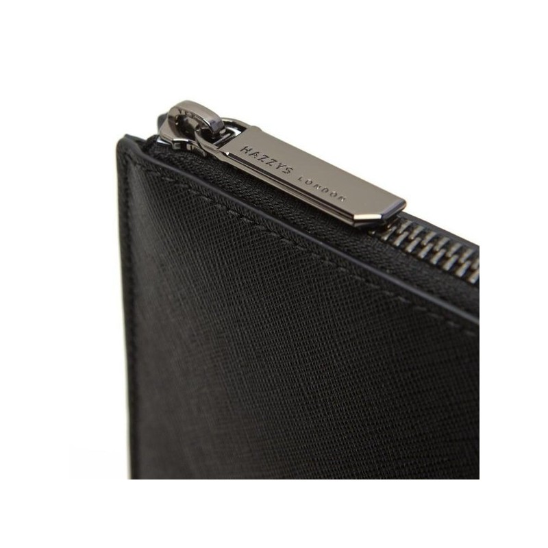 Hazzys (대구신세계)25FWTD케빈 블랙 소가죽 지퍼형 클러치백 HJHO5F625BK Daegu Shinsegae 25FW