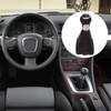 Gear Shift Knob Boot Set 5 Speed PVC Leather Gearstick