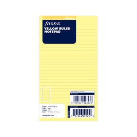 Filofax Personal Yellow Ruled Notepad