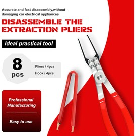 4Pcs Car Relay Puller Pliers and Fuse Remover Tool, Fuse Puller Pliers Practical Automotive Fuse Puller Tool for Detaching Relays Fuses on Vehicles