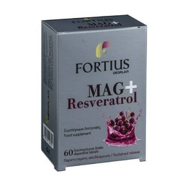 Geoplan Fortius Mag+ Resveratrol 2 Types of Magnesium, 60 Tabs