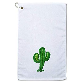 Style In Print Golf Towel Cactus West Cotton Bag Accessories White