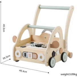 Wooden Baby Walker, Baby Push Walker, Montessori Wooden Walkers for Babies, Baby Walkers for Boys and Girl