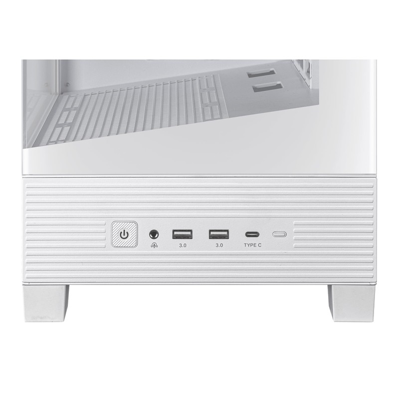 ASUS A31 White ATX Mid-Tower Gaming Case, Dual-Sided Tempered Glass,