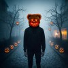 Pack 2 Mascaras Oso Y Conejo Con Luz Led Halloween