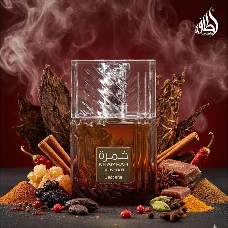 Lattafa Khamrah Dukhan for Unisex Eau de Parfum Spray, 3.4