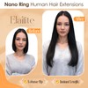 Elailite Hair Extensions Real Human Hair Nano Ring Nano Beads