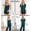 SWOMOG Women's Silk Satin Pyjamas Sets 7 Pieces Sleepwear Sexy