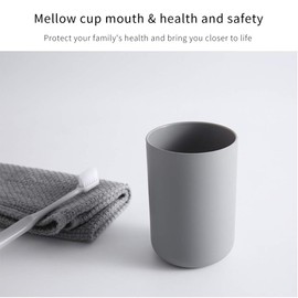 Brandless Plastic Tumblers Plastic Water Tumbler Reusable Drinkware Glasses Unbreakable Dishwasher Safe Drink Cup Set of 2 Assorted Colors(Grey&White)