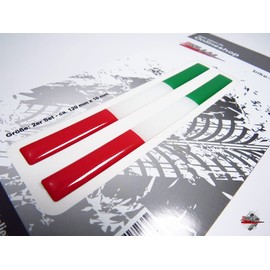 BIKE-label 300001N Sticker 3D Country Flags Italy Italy 2 Pieces Each 120 x 10 mm