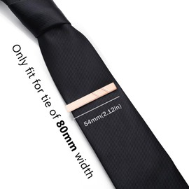 HONEY BEAR 1.97/2.12inch Mens Tie Clip Bar for Normal Size Business Wedding Gift,5/5.4cm (Brushed Rose Gold 5.4cm)