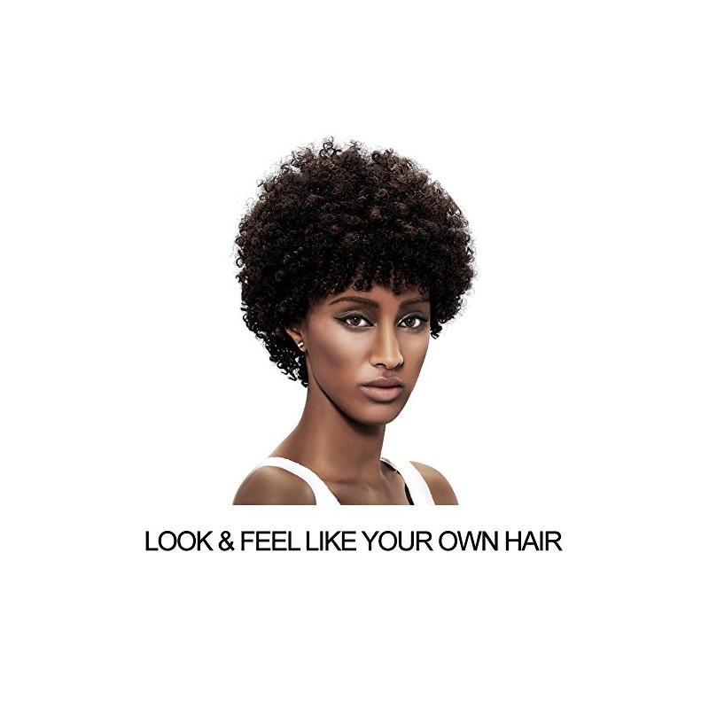 Pelucas afro rizadas cortas de 5 pulgadas con cabello 100%