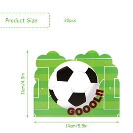 Rumyve 20Pcs Kids Party Invitations,Double-sided Football Invitations Cards Party Invites for Children Boys Girls Birthday Baby ShowersThemed Party Celebrations