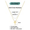 GUOKE Cross Necklace for Women, Gold Cross Necklace 14K Gold