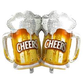 Elaliyi Cheers Balloons - 2PCS Beer Cup Balloons for Man Birthday, Summer Party, Festival, Wedding Decor