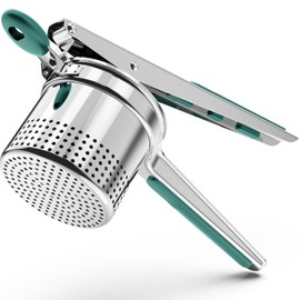 SPEENSUN Potato Ricer 15oz Potato Masher Make Fluffy Mashed Potatoes With Extra Hole, Heavy Duty Potato Ricer Stainless Steel, Non-slip Silicone Handle Ricer For Mashed Potatoes(Green)