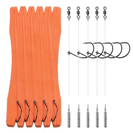 Fishing Rigs Rig Leader Rigging Leader Line Fishing Hooks Premade Dropshot Rigs with Weights (Fishing Hook #1, Weights 7g)