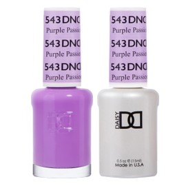 DAISY DND DND Gel Polish Set, Purple Collection, UV/LED Gel Polish and Air Dry Nail Lacquer, Matching Chip-Free Polish Duo, 543 Purple Passion, 0.5 Fl Oz