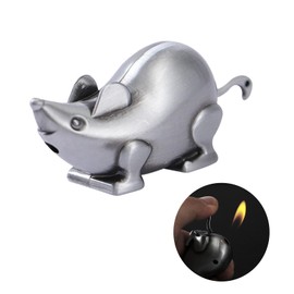 Torch Lighter, Creative Inflatable Butane Lighter, Cool Portable Lighters, Adjustable Soft Flame Lighter, Refillable Butane Lighter for Outdoor Indoor Men Boyfriends Gifts(Without Butane)-Silver