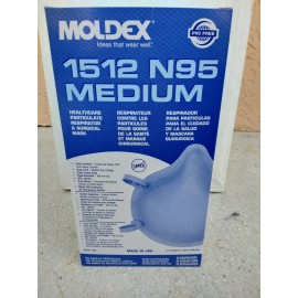 Moldex 1512 N95 Respirators and Surgical Masks,Medium, Exp. 02/2026, Case of 160