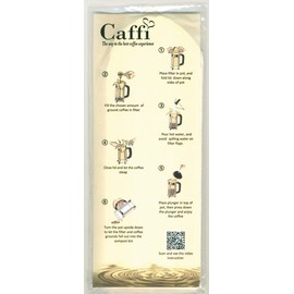 Caffi Paper Coffee Filters for 4 to 8 Cup French Press - 4 Packages