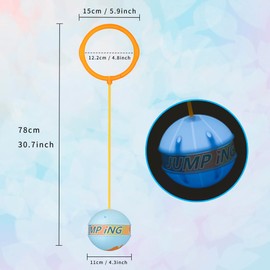 Sepco 3PCS Light up Ankle Skip Ball Flashing Swing Balls Sports Game Outdoor Glow in The Dark Adults Jumping Ring Kids School Recess Skipping Toy