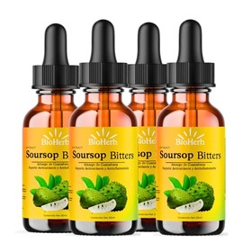 Amargo de Guanabana Extracto 100% Puro En Gotero (Soursop Bitters) - 60ml/2 Oz - Para Hasta 30 Porciones (2 Ml/Dia) - Potente Soporte Antioxidante Ric