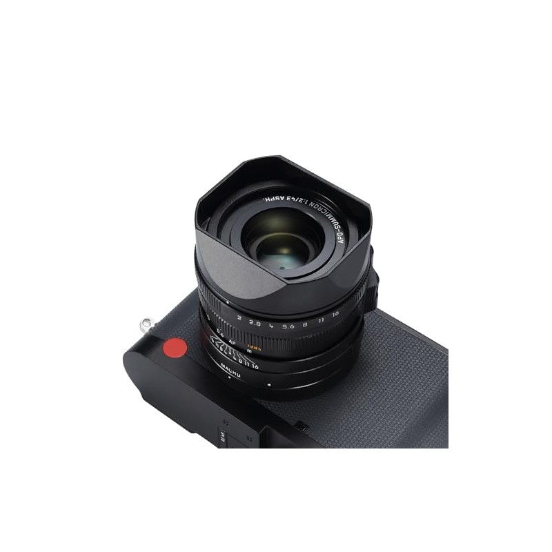 Metal Square Lens Hood 43mm with Cover for Leica Q3/Q3-43