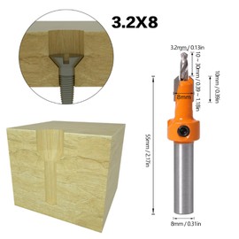 Herramienta de Carpintería, Broca Avellanadora, Herramienta de Carpintería de Broca Avellanada de 5 Piezas para Apertura de Aleación de Aluminio de Madera, Brocas Avellanadas
