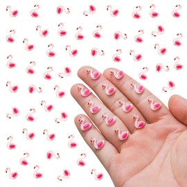 Pack of 100 Mini Flamingo Tiny Resin Animals Cute Mini Resin Figures, Interesting Small Flamingo Figures for DIY Crafts, Dollhouse Garden, Miniature Landscape Decoration