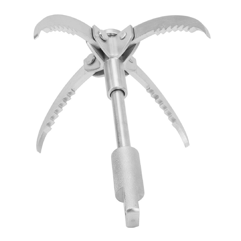 Grappling Hook with 4 Folding Claw Stainless Steel Multifunctional Outdoor