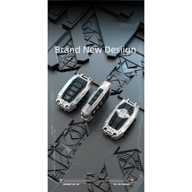 Heavy Key Fob Cover Case Protector for Toyota, Keychain, Accessories for Toyota 2019-2024 Venza, RAV4 Prime, Land Cruiser, Fortuner, Grand Highlander, Corolla Cross, Hilux,Tundra (Type-A Black)