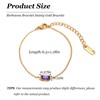 Birthstone Gold Bracelets for Women Dainty 14K Gold Plated Bracelet