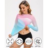 Long Sleeve Swimsuits Rash Guard Bathing Suit for Women UPF