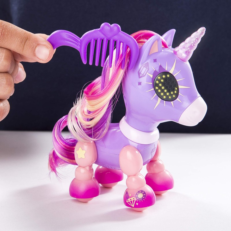 Zoomer - Zupps Tiny Unicorns, Interactive Unicorn with Light-up Horn,
