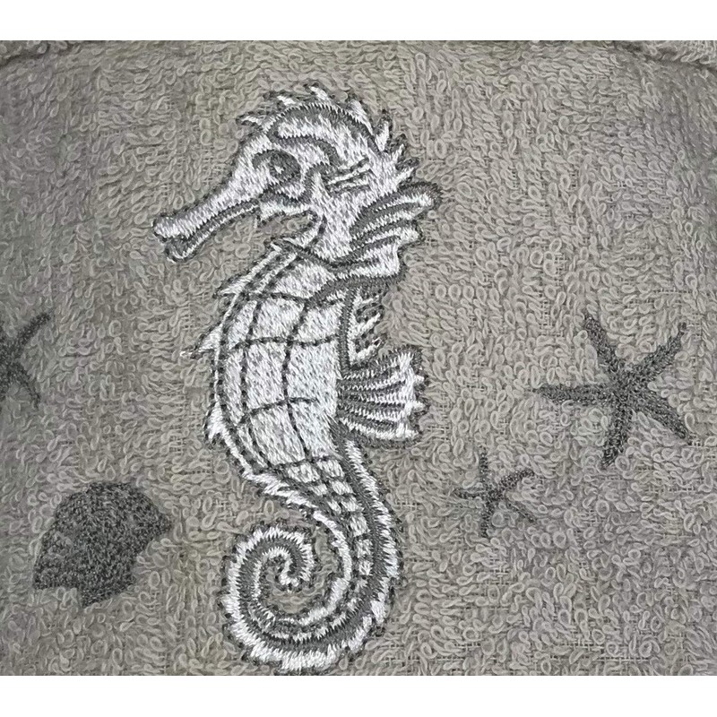 tex family Sea Seahorse Towel Set Taupe