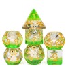 Cusdie 7-Die DND Dice, Polyhedral Dice Set Filled with Animal,
