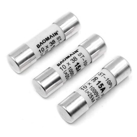 Baomain Solar PV Fuse, gPV Type Fuse Link PV-30 10 X 38 mm,15A 1000V DC,33kA, CE Listed Pack of 10