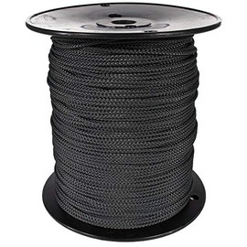 Rope and Cord All Purpose Diamond Braid Nylon Rope with Absorption and Stretch – Gray (1/8 Inch by 250 ft)