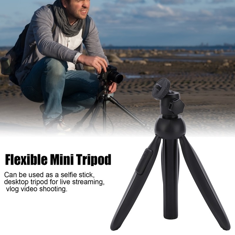 Mini Selfie Tripod with Wireless Remote Control 360° Rotating Ball