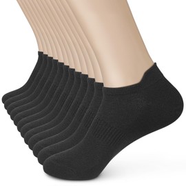 Sallking Women's Ankle Cotton Socks - Low Cut Athletic Running Soft Thin No Show White Socks With Tab 6 Pairs
