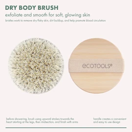 EcoTools, Dry Body Brush, Cepillo Ecológico para Exfoliar, Cepillos Corporales Exfoliantes, Piel Suave, Modelo 7425
