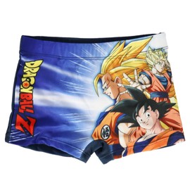 E plus M Anime Dragonball Z Costume da bagno per bambini, elasticizzato, con motivo Goku, blu, taglia 104-152, Multicolore, 104