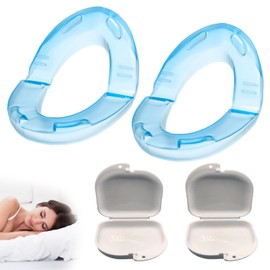 Schnarchen Stopper Anti Schnarch Schiene Knirscherschiene für Nacht Snoring Stopper Anti Schnarch Mundstück Anti-Schnarch-Mundschutz für Angenehmen Schlaf, mit eine Zahnbürste (Blau).