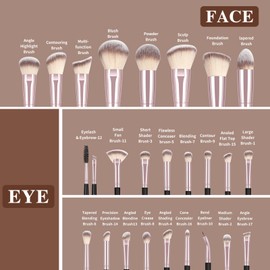 MAANGE Makeup Brushes 42 Pcs Makeup Kit, Multi-functional Makeup Tool Set with Makeup Brush Foundation Brush Make up Brushes Set (Black, 42 Piece Set)