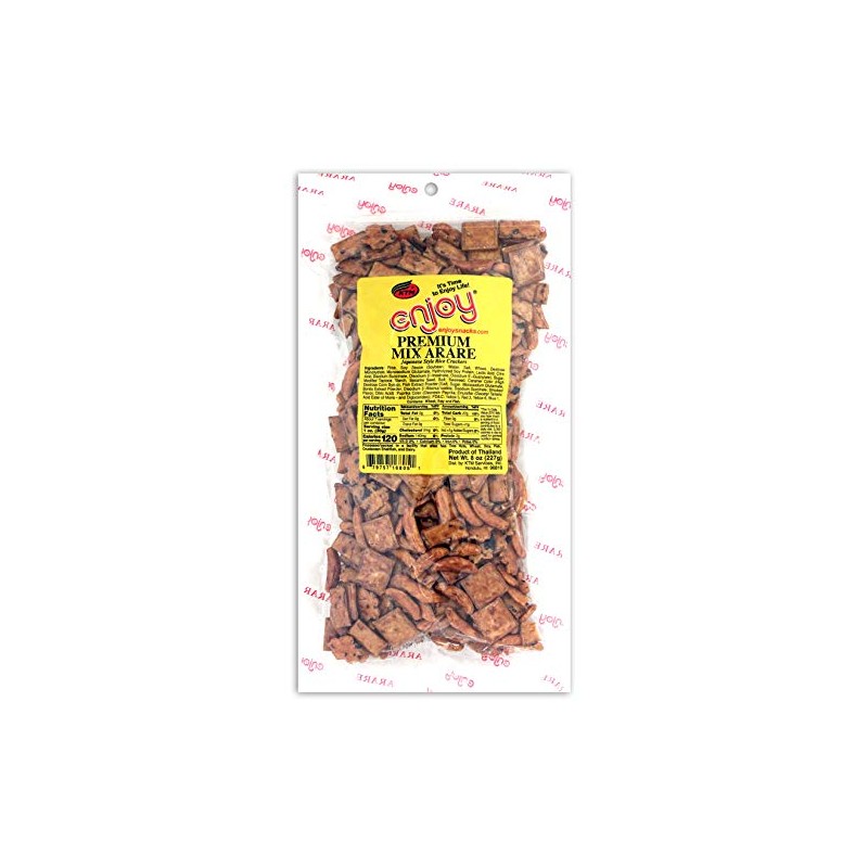 Enjoy Premium Mixed Arare - Japanese Style Rice Crackers, 8oz